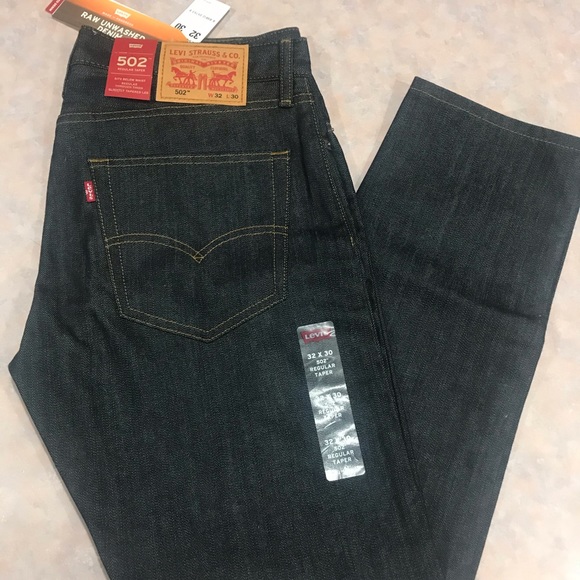 Levis 502 raw unwashed denim Clearance